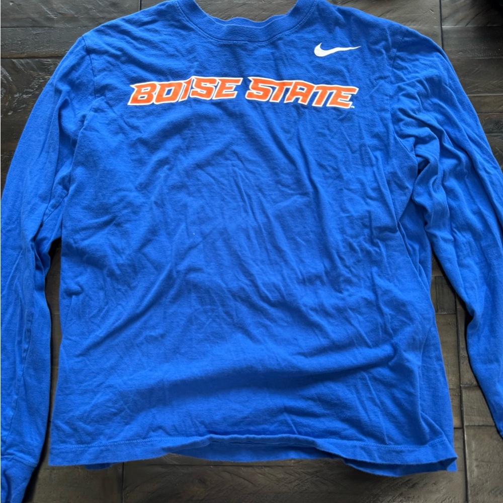 EUC Nike Blue Long Sleeve Boise State Tee sz Medium